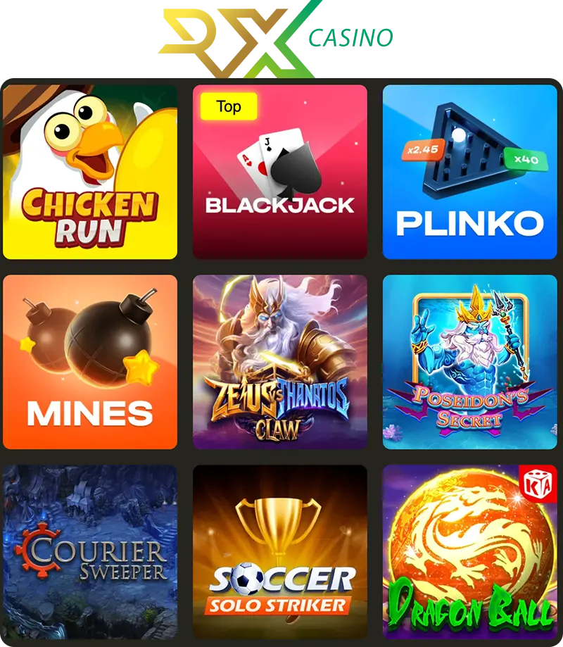 CasinoRX instant Win Spiele